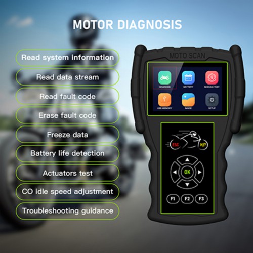 JDiag M100 Pro Moto Scanner Universal Motorcycle Scan Tool Full Version